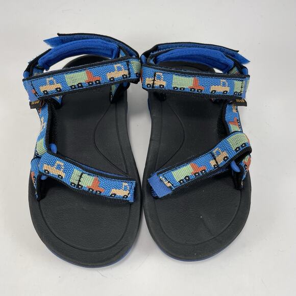 Teva Hurricane XLT2 Active Sandals Little Boy Child Size 8 Strappy Blue Trucks - Picture 9 of 9